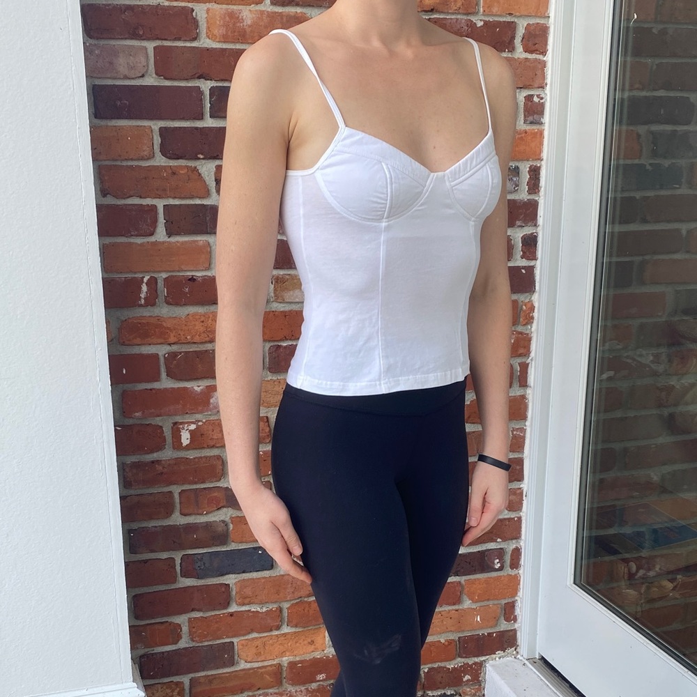 White Bustier Tank Top